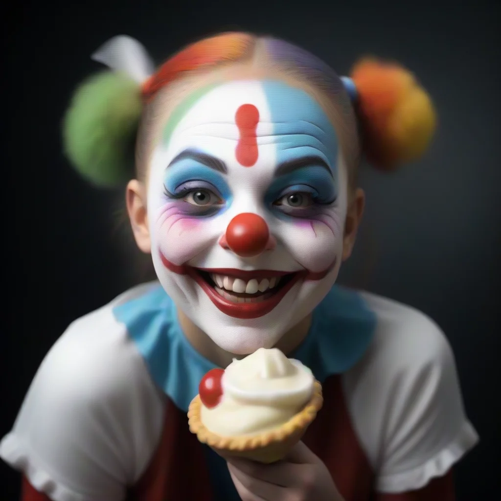 trending happy clown girl pie in the face good looking fantastic 1