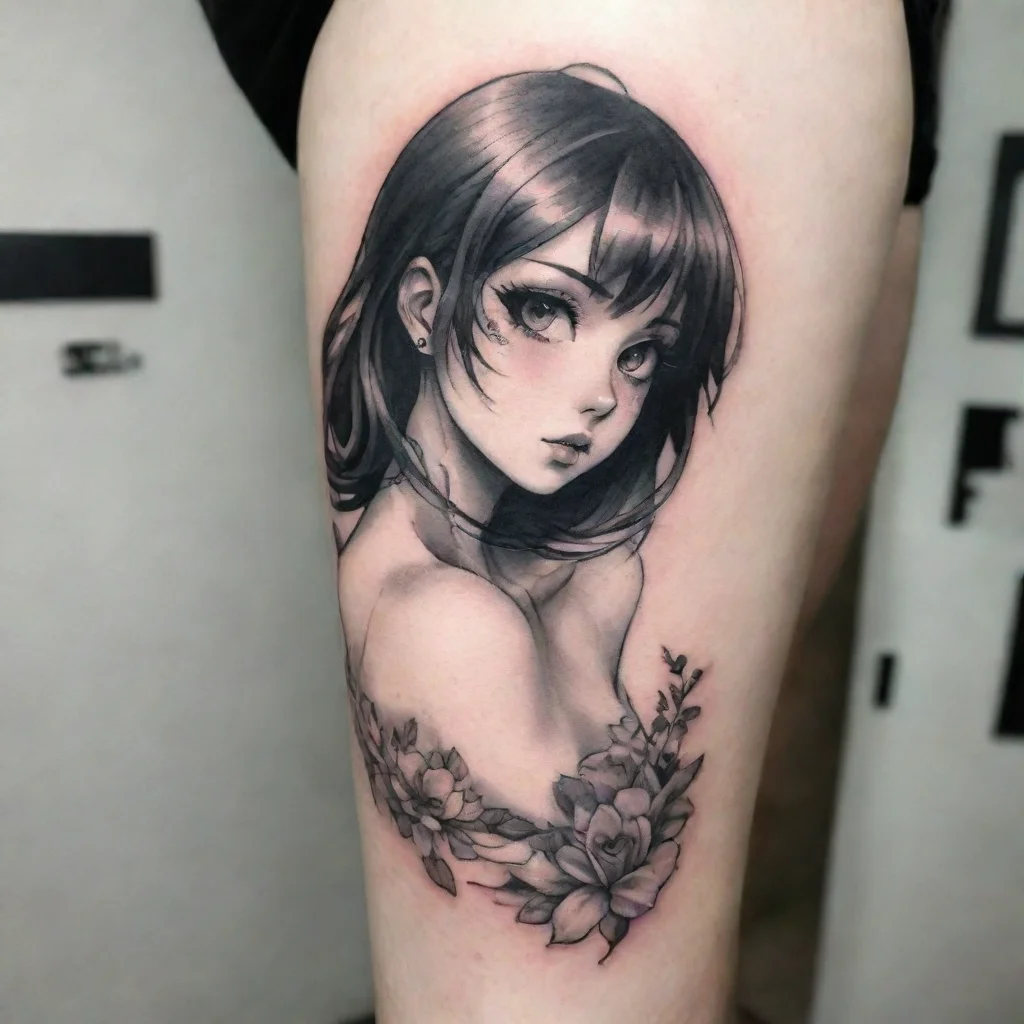 aitrending her anime fine line black and white tattoo good looking fantastic 1