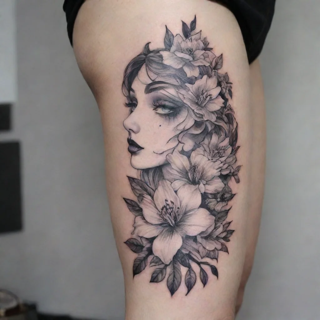 trending her artstation fine line black and white tattoo good looking fantastic 1