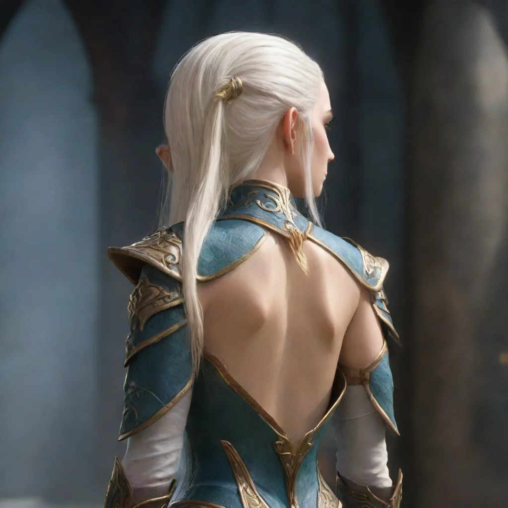 aitrending high elf female. image from behind good looking fantastic 1
