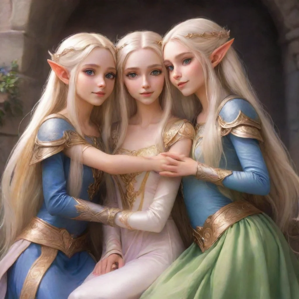 aitrending high elf princess cuddles with her sisters good looking fantastic 1
