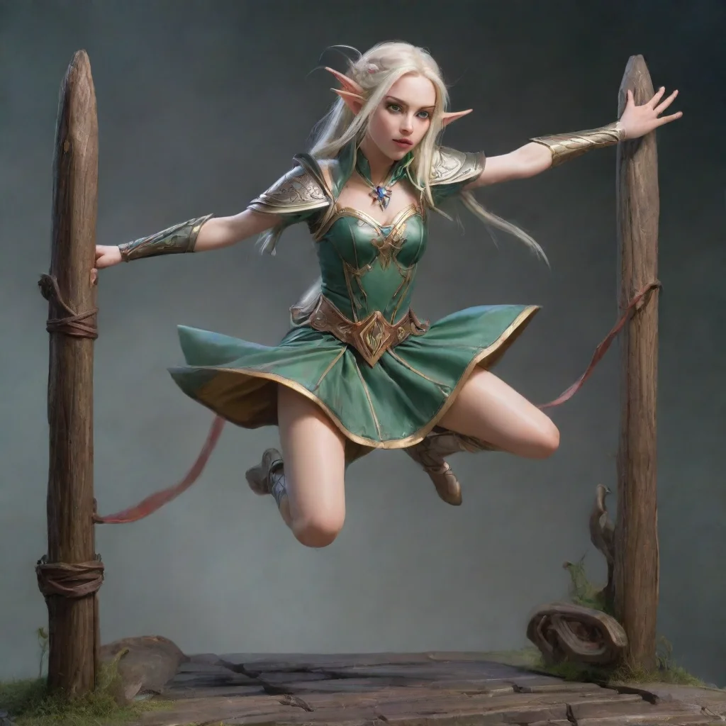 aitrending high elf princess jumps over a trap good looking fantastic 1