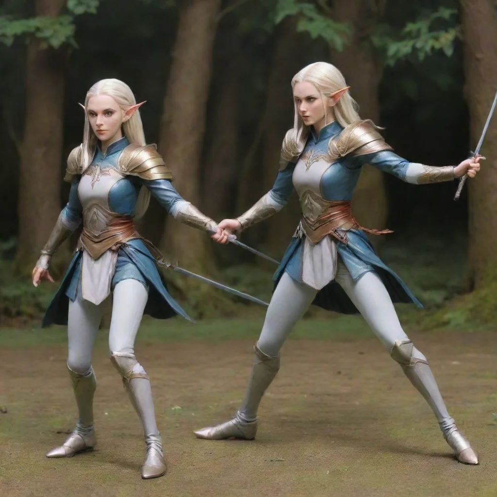 trending high elf sisters fencing good looking fantastic 1