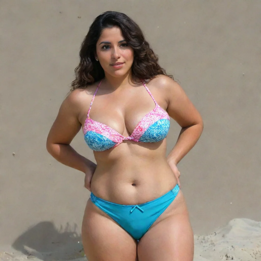 trending huge belly latina girl bikini good looking fantastic 1