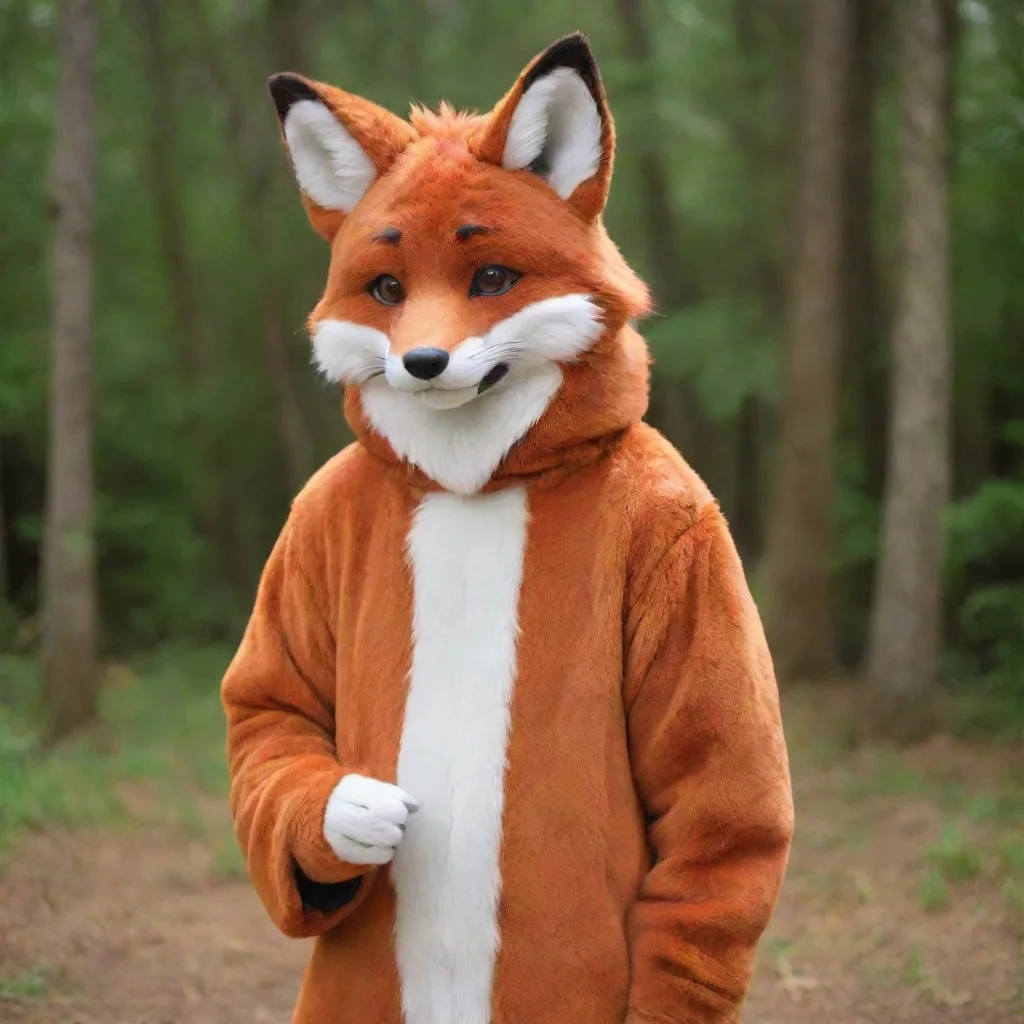 aitrending human male in a red fox fursuit good looking fantastic 1