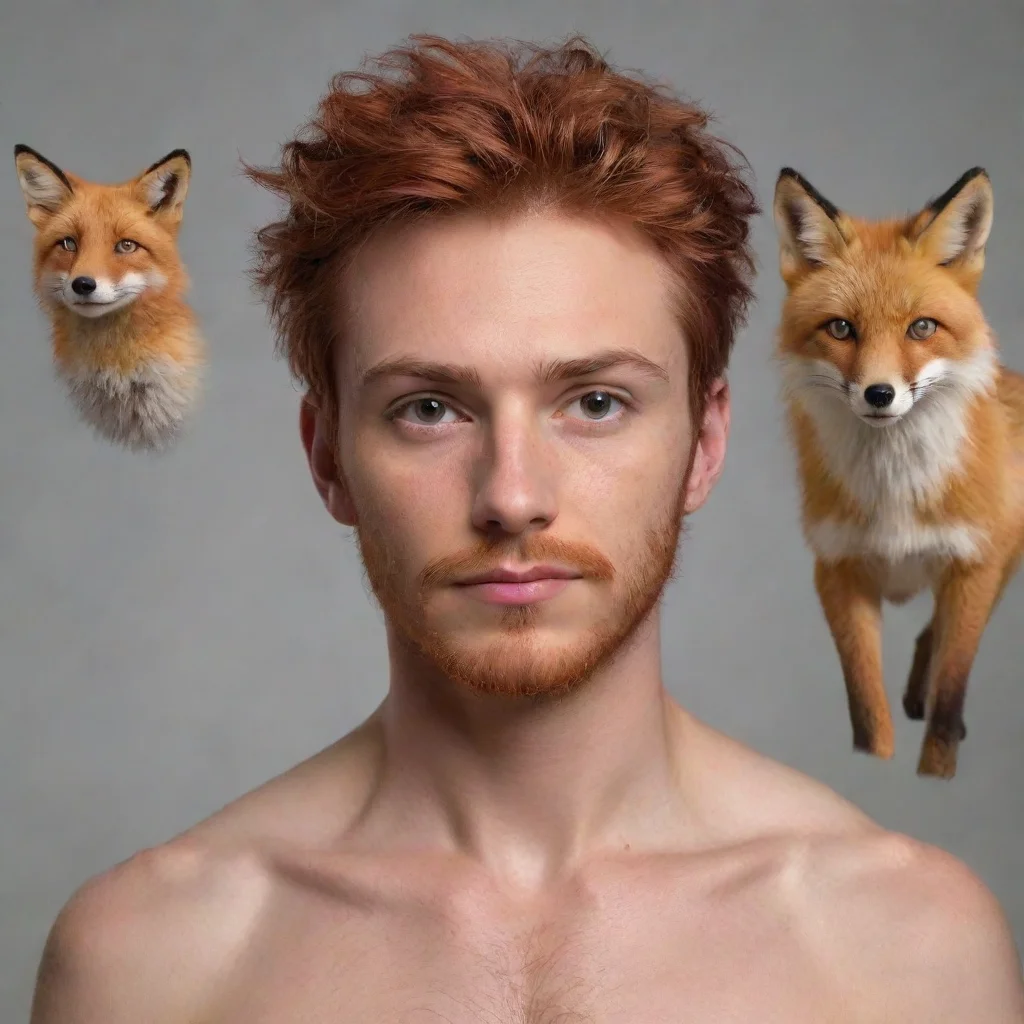 aitrending human male transforming into a realistic red fox good looking fantastic 1