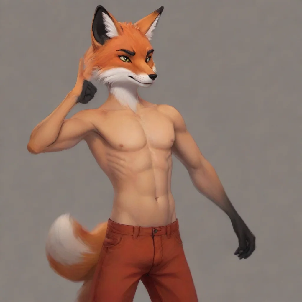 aitrending human male turning into a red fox anthro good looking fantastic 1