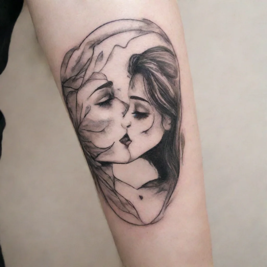 aitrending i kissed a girl fine line black and white tattoo good looking fantastic 1