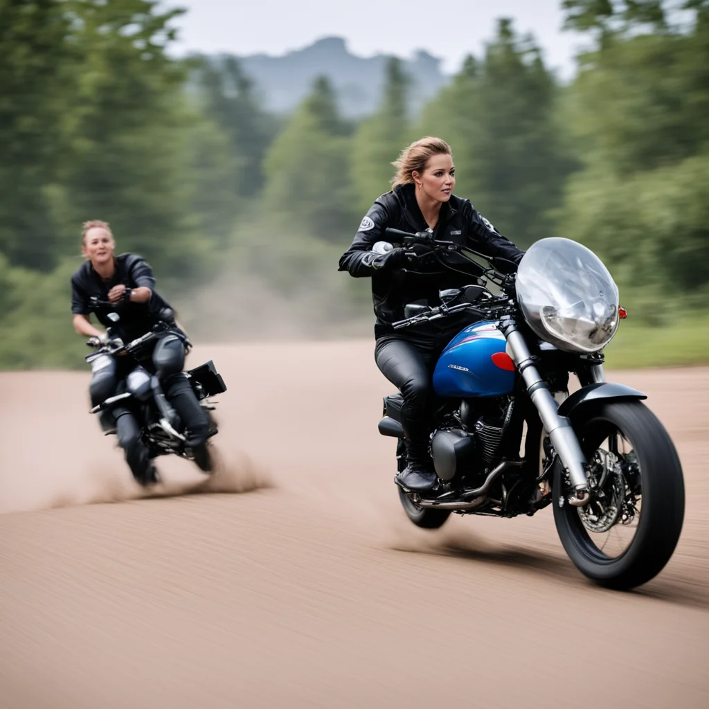 trending image of a biker on a gs 1250 motorcycle riding behind a woman on the ground with a baseball bat running after the motorcycle driver good looking fantastic 1