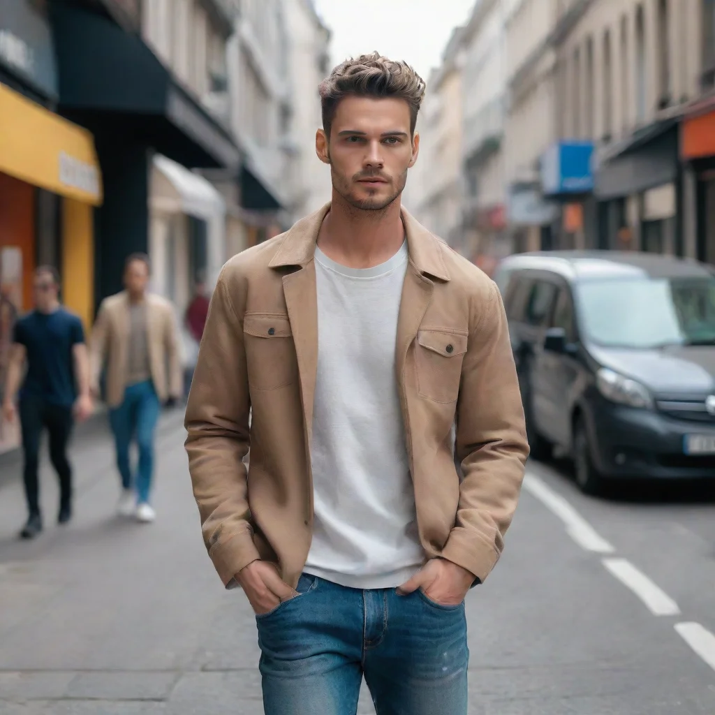 aitrending image of male model walking in the street%2C with a street style%2C cinematic ai art generator good looking fantastic 1