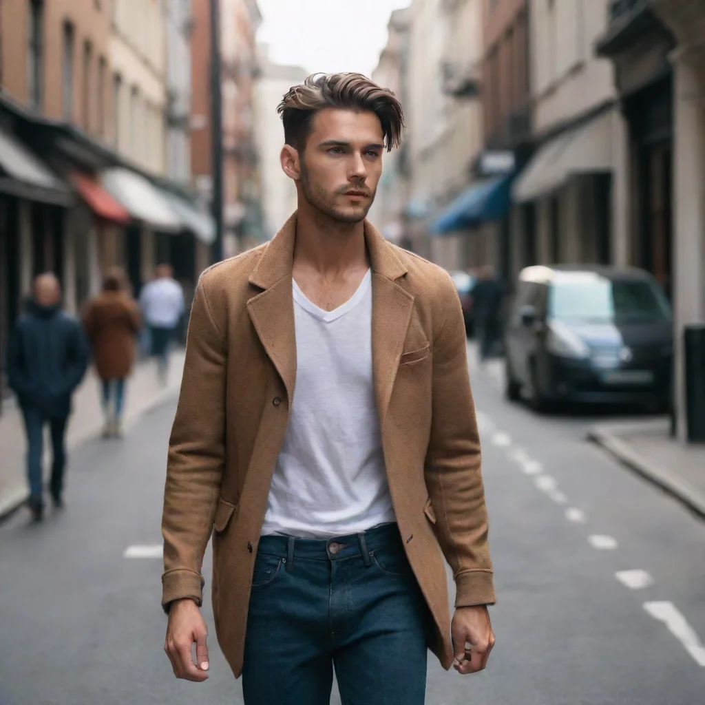 aitrending image of male model walking in the street%2C with a street style%2C cinematic good looking fantastic 1