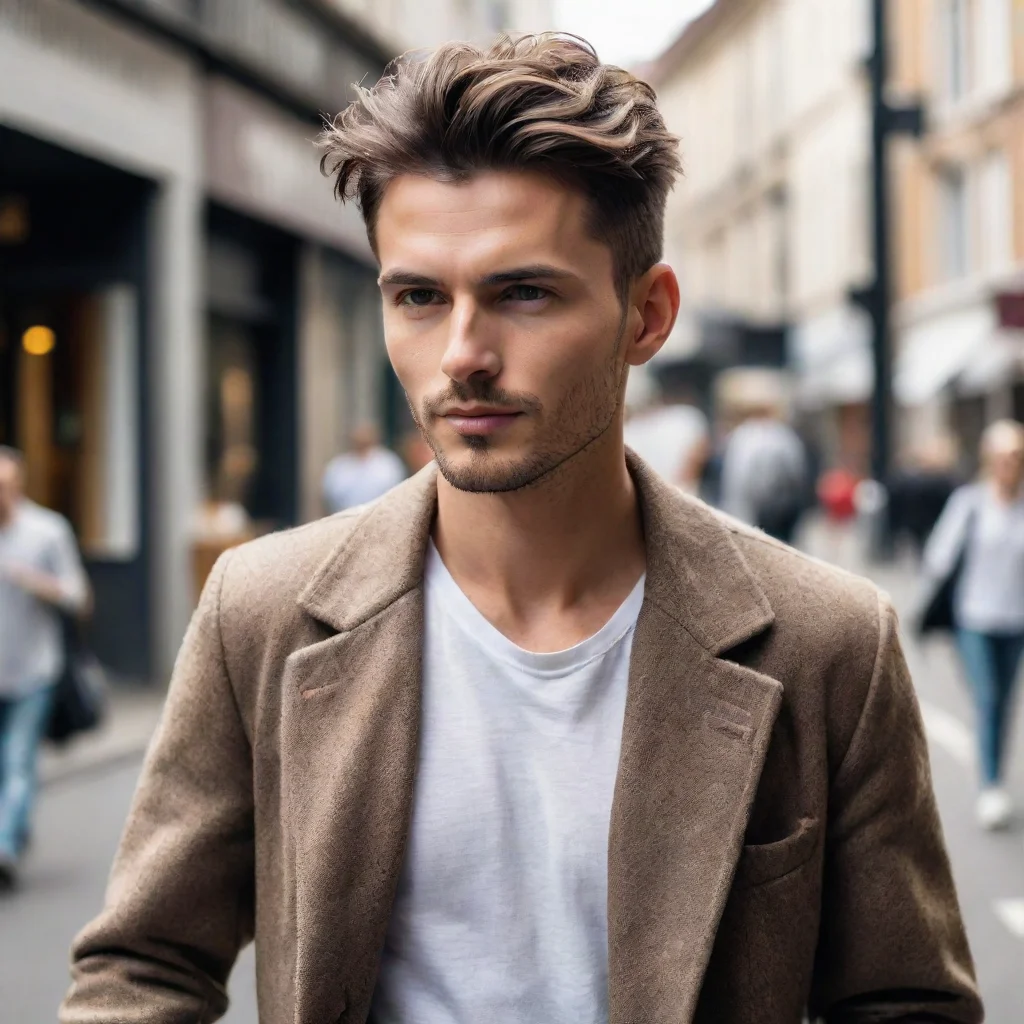 aitrending image of male model walking in the street%2C with a street style%2C cinematic holding a coffee good looking fantastic 1