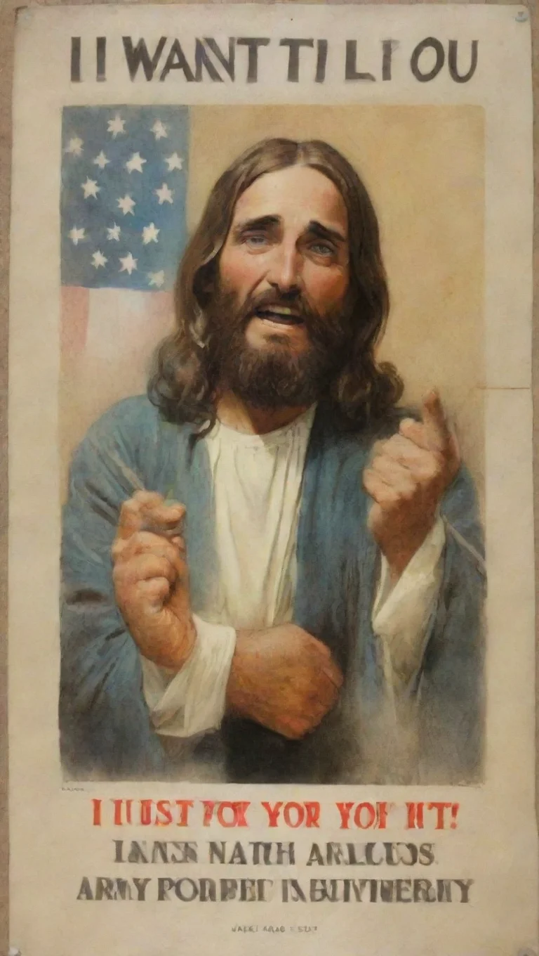 aitrending j. m. flagg%2C i want you for u.s. army poster but jesus is in the poster good looking fantastic 1 tall