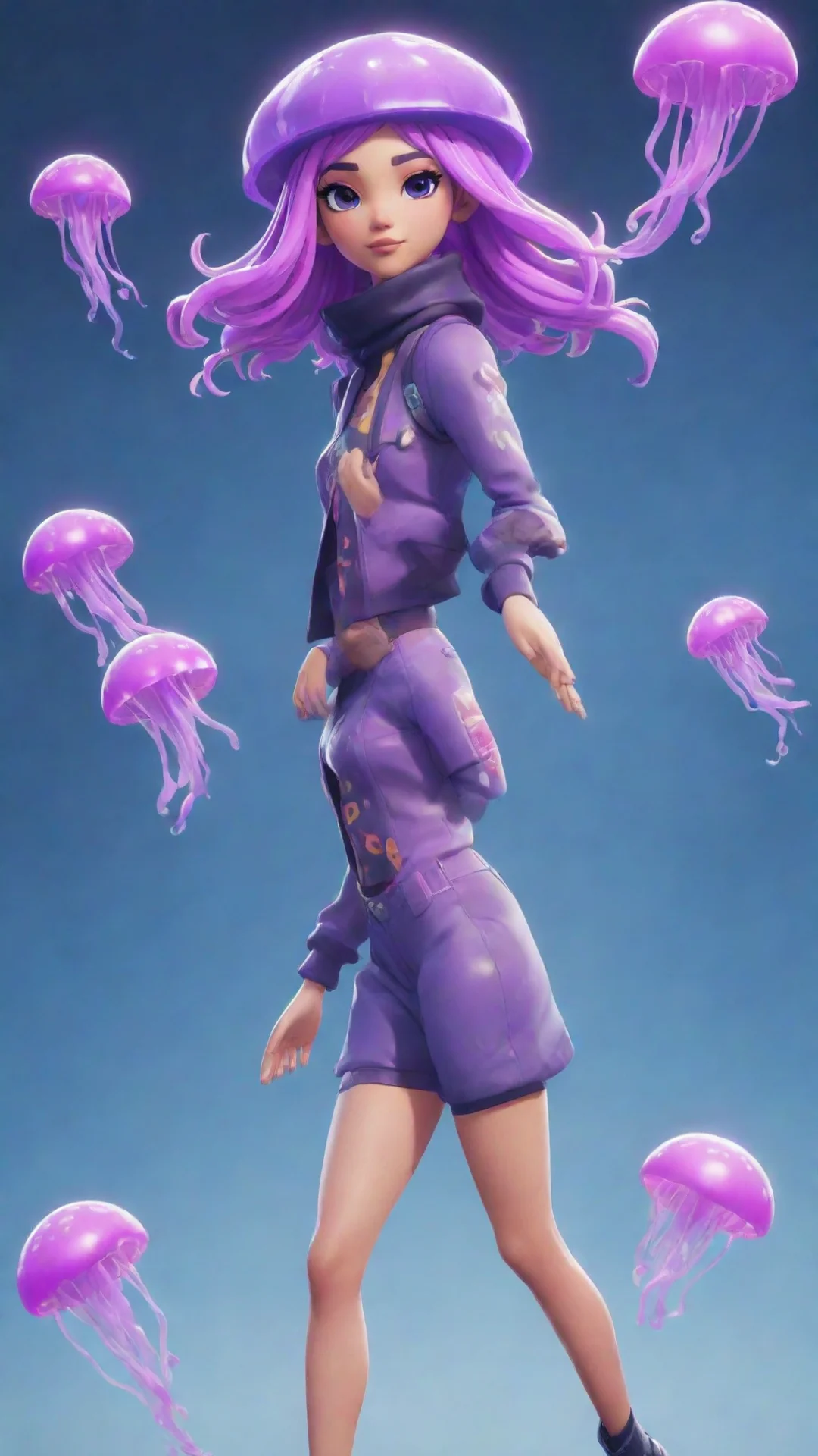 aitrending jellyfish style fortnite girl skin good looking fantastic 1 tall