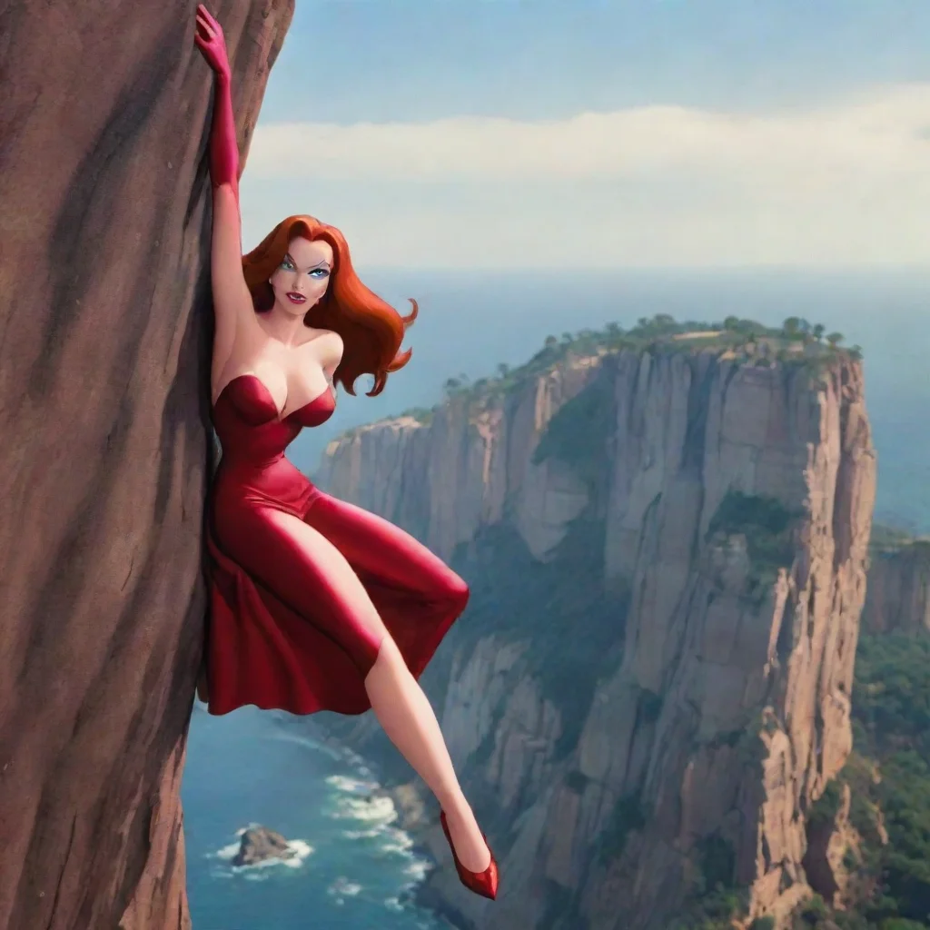 trending jessica rabbit hangs from a cliff good looking fantastic 1