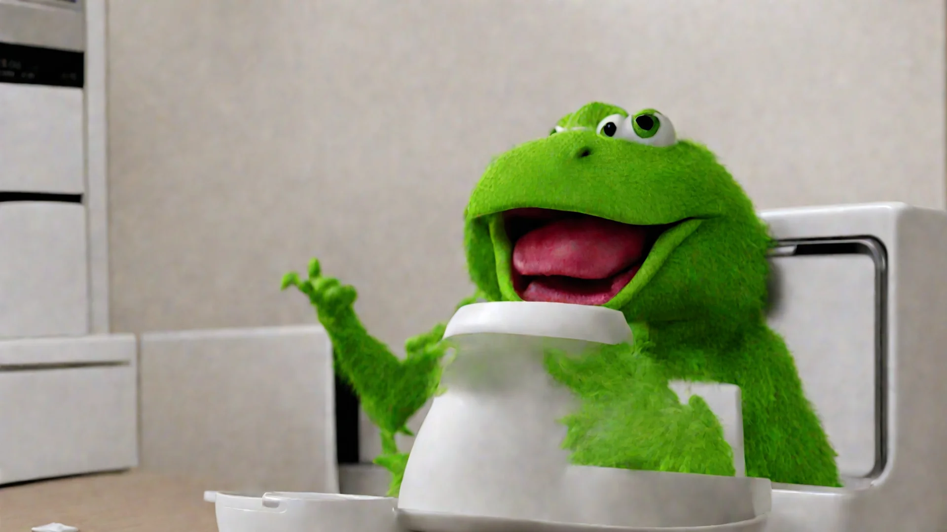 trending kermit the frog getting hit in the head with a microwave good looking fantastic 1 wide