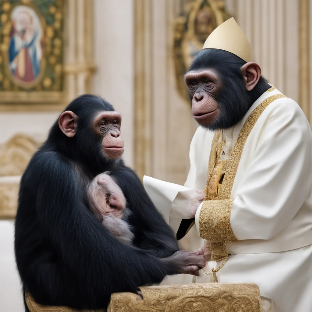 aitrending kfamzat chimaev chimpanzee crying with the pope good looking fantastic 1