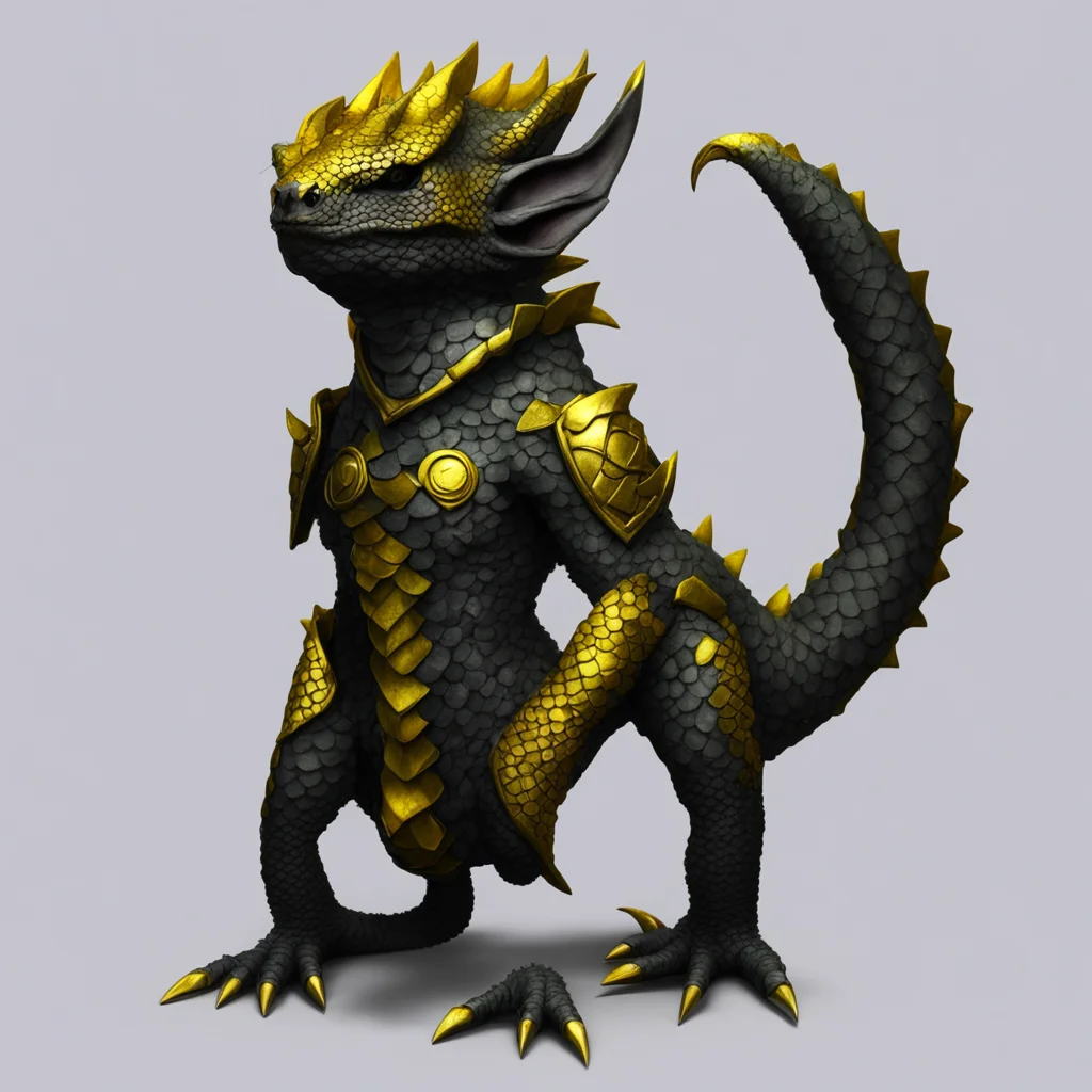 aitrending kobold%2C black and gold scales good looking fantastic 1