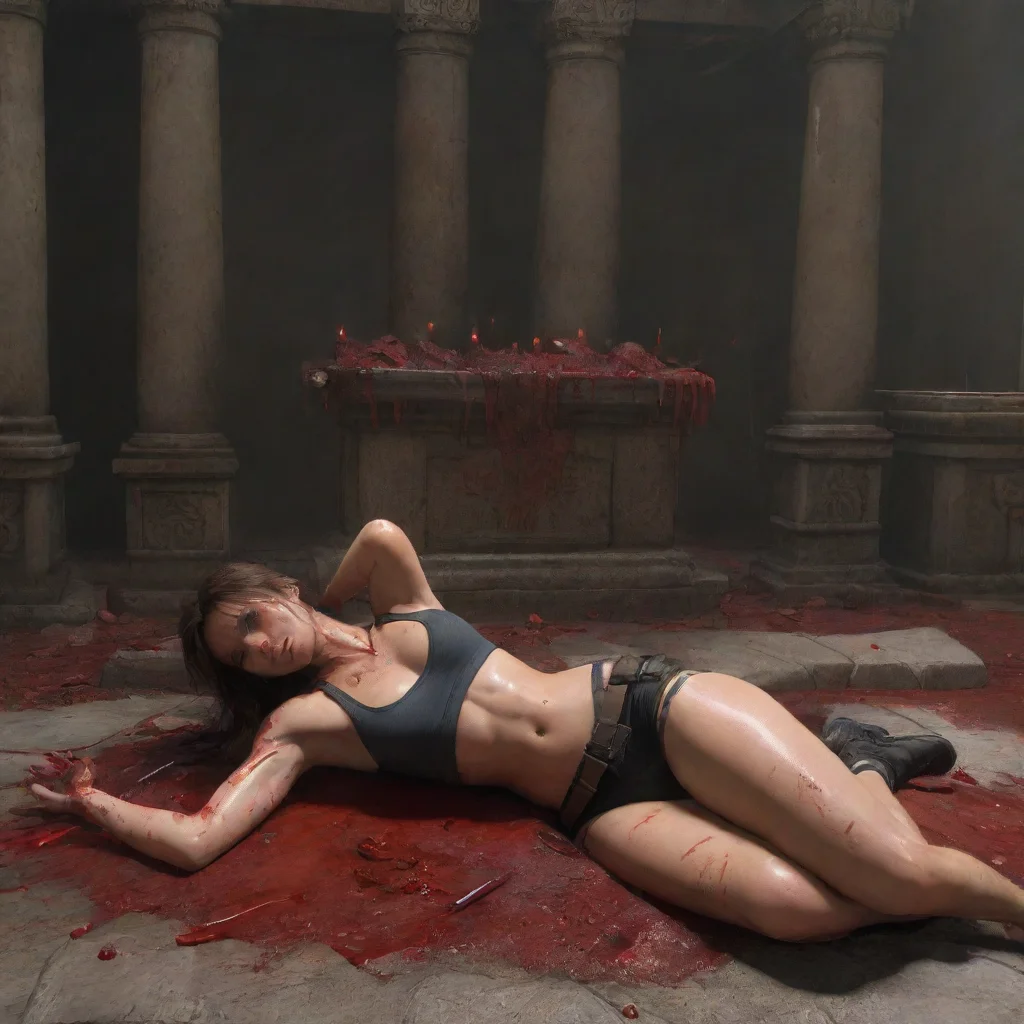 aitrending lara croft lays on bloody ritual altar good looking fantastic 1