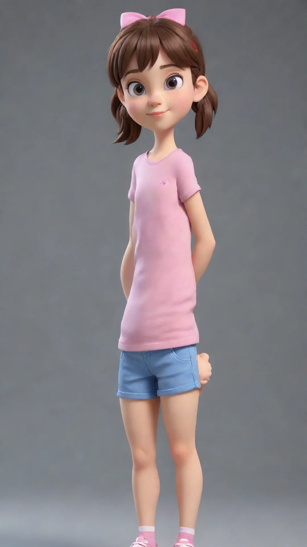 aitrending little girl in shorts cartoon 3d good looking fantastic 1 hdtall