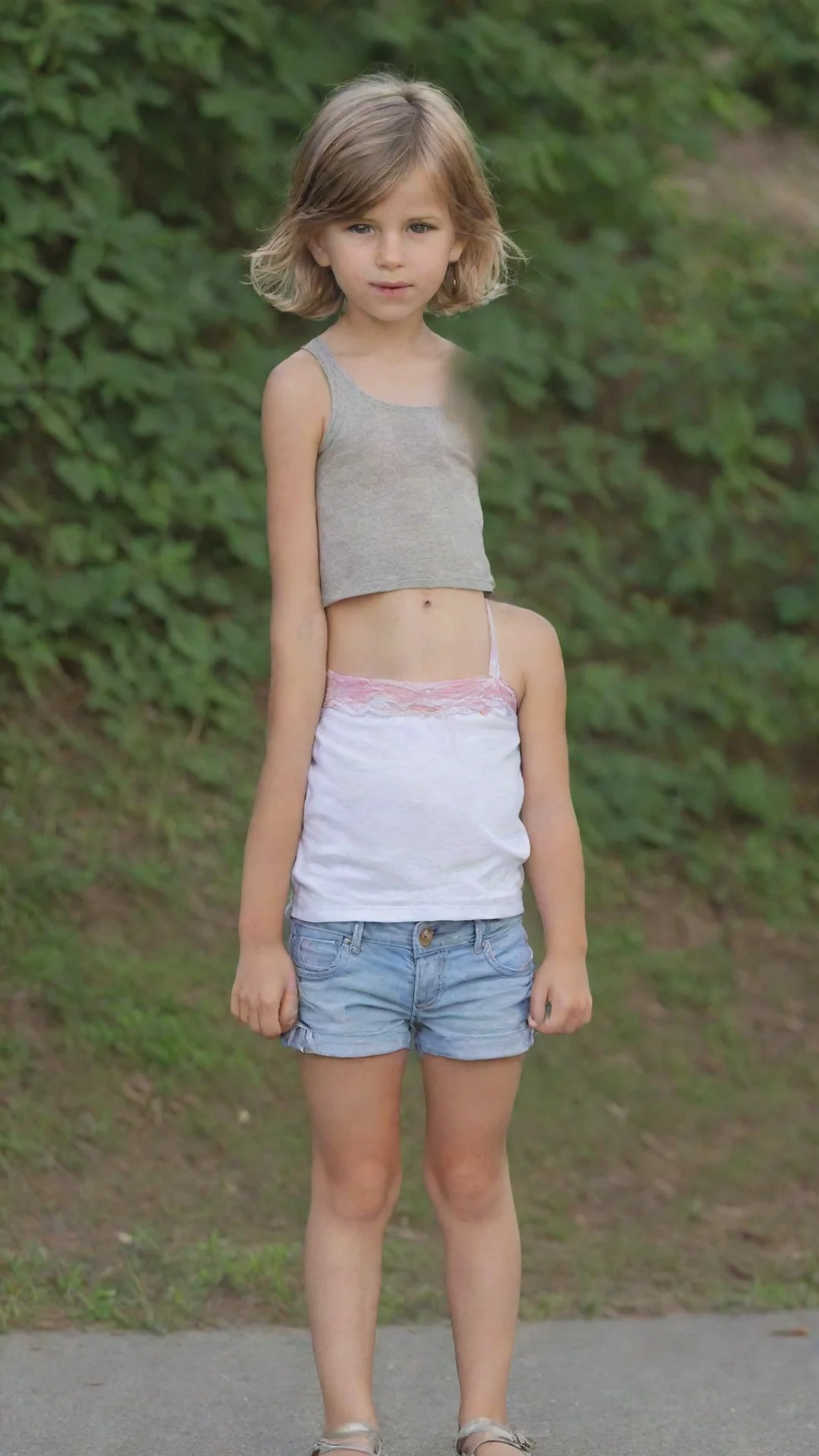 aitrending little girl in shorts good looking fantastic 1 tall
