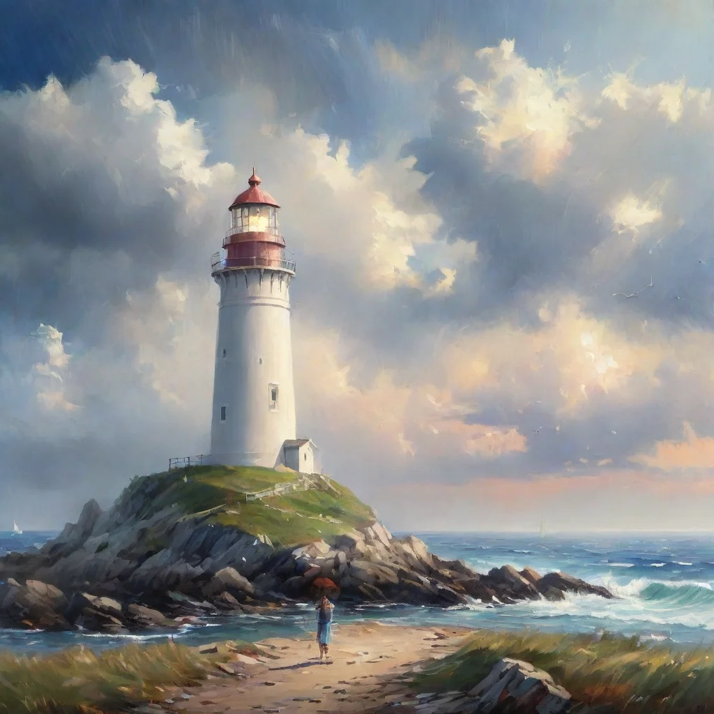 aitrending majestic lighthouse with person lovely artistic  good looking fantastic 1