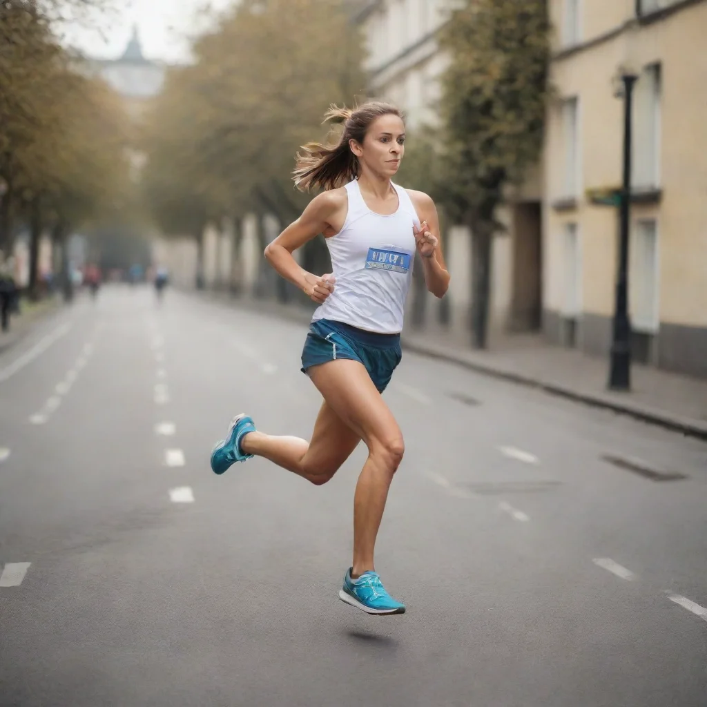 aitrending marathon runner  running and on on laptop picturesque good looking fantastic 1