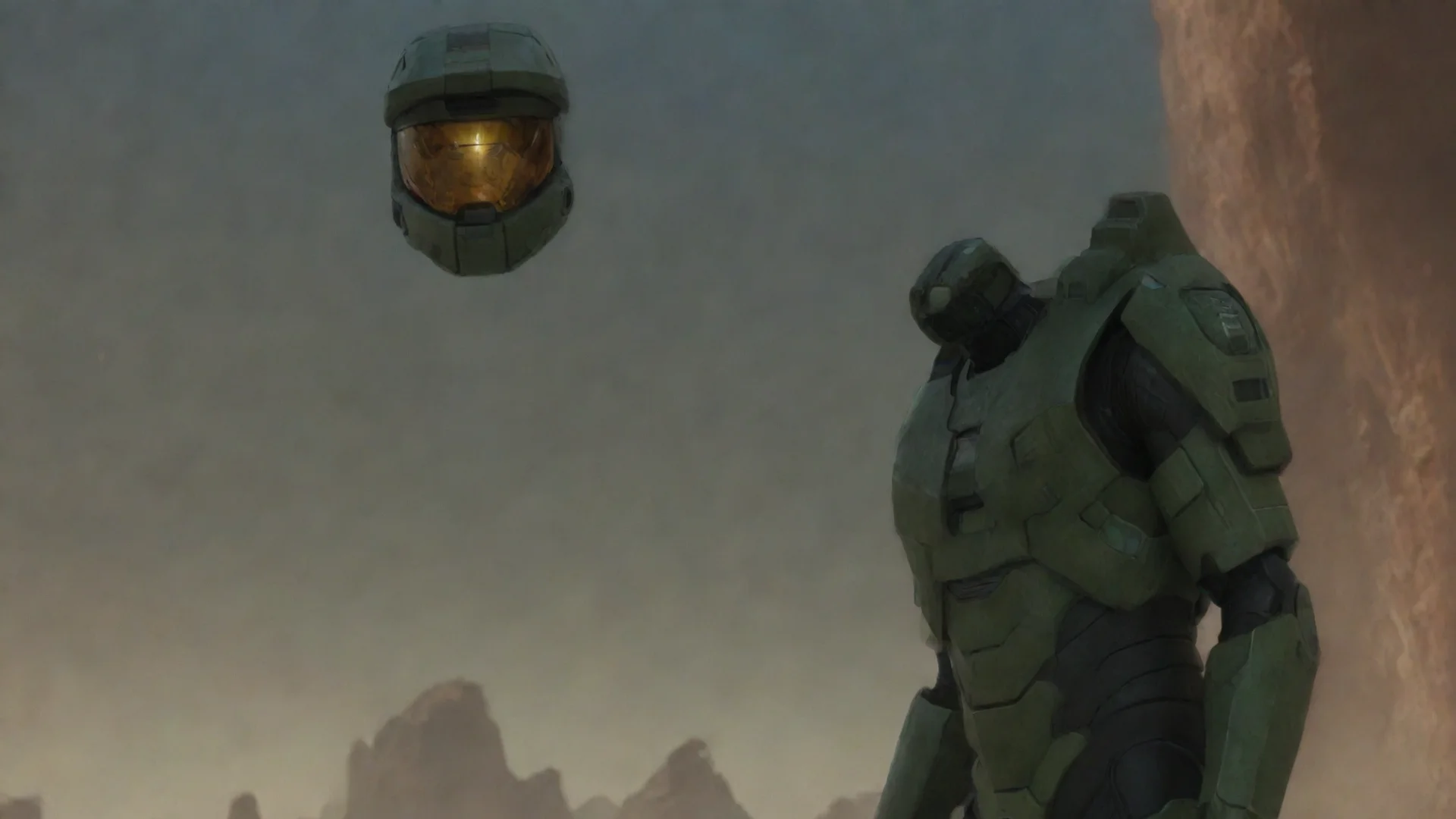 aitrending master chief with earth behind him good looking fantastic 1 wide