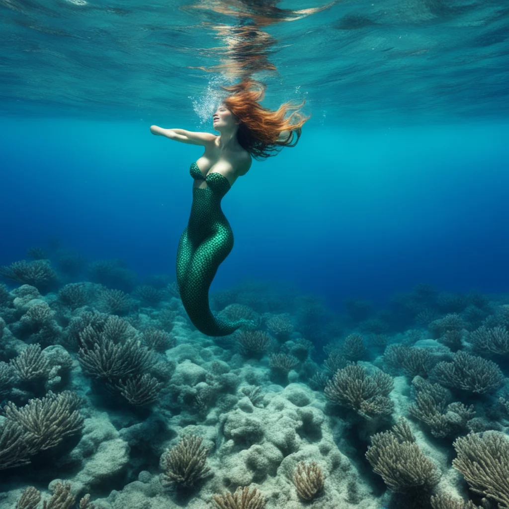 aitrending mermaid diving in sea good looking fantastic 1