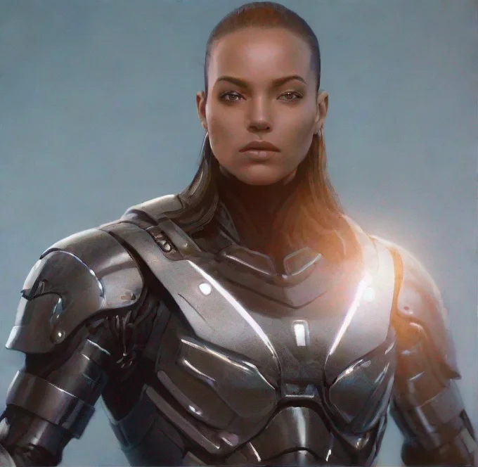 aitrending minimalist futuristic portrait of an ai bot%2C pearlescent black armor%2C soft clean background epic warrior hd good looking fantastic 1