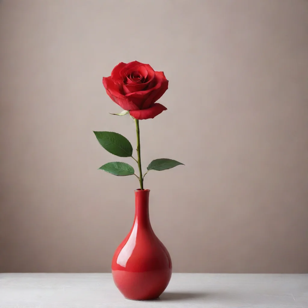 aitrending minimalist rose in red vase good looking fantastic 1
