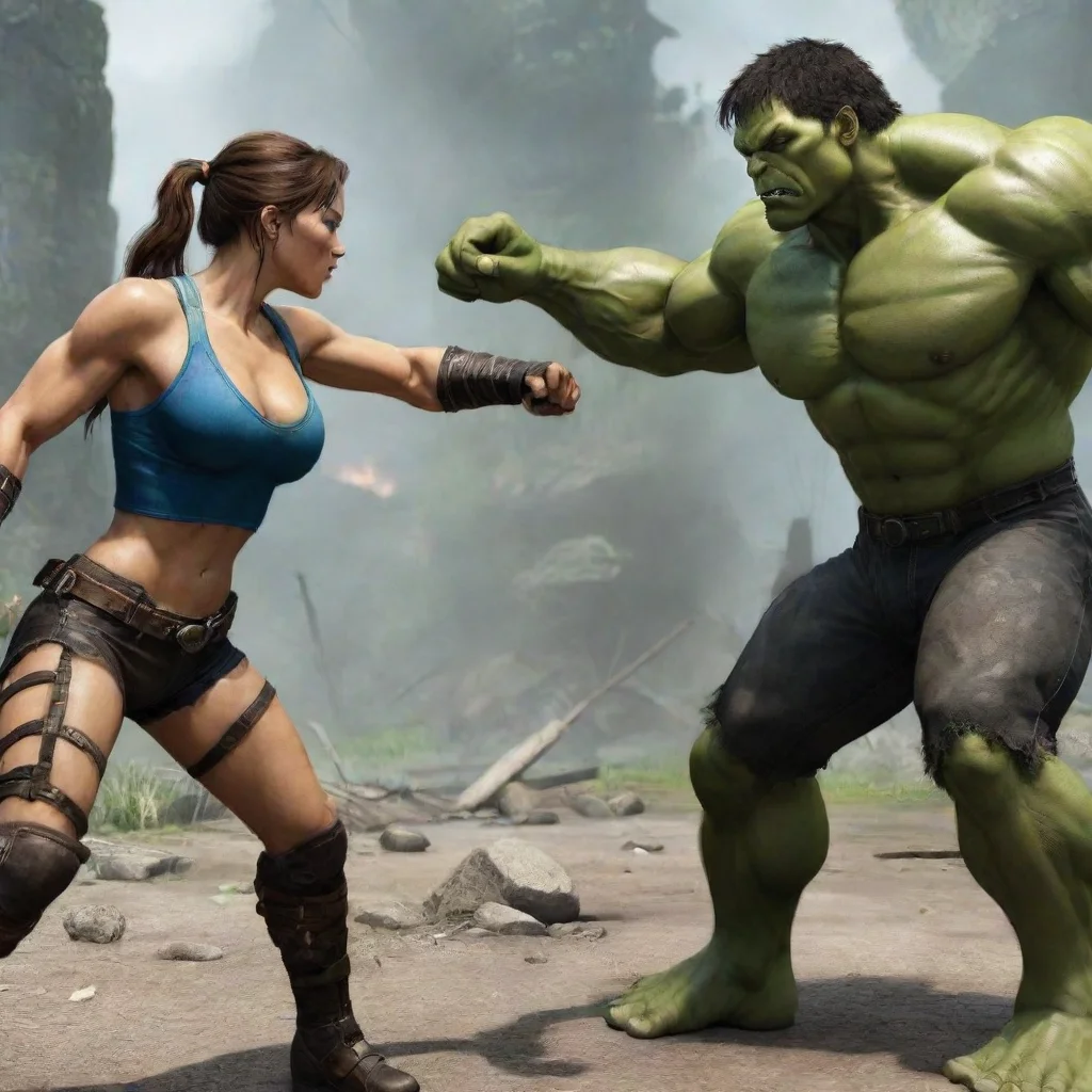 aitrending mortal kombat fight between lara croft and hulk good looking fantastic 1