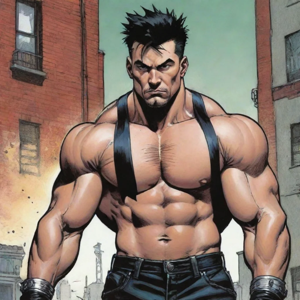 aitrending muscle punk%2C by greg rucka%2C bold lines%2C colored%2C jagged edges good looking fantastic 1