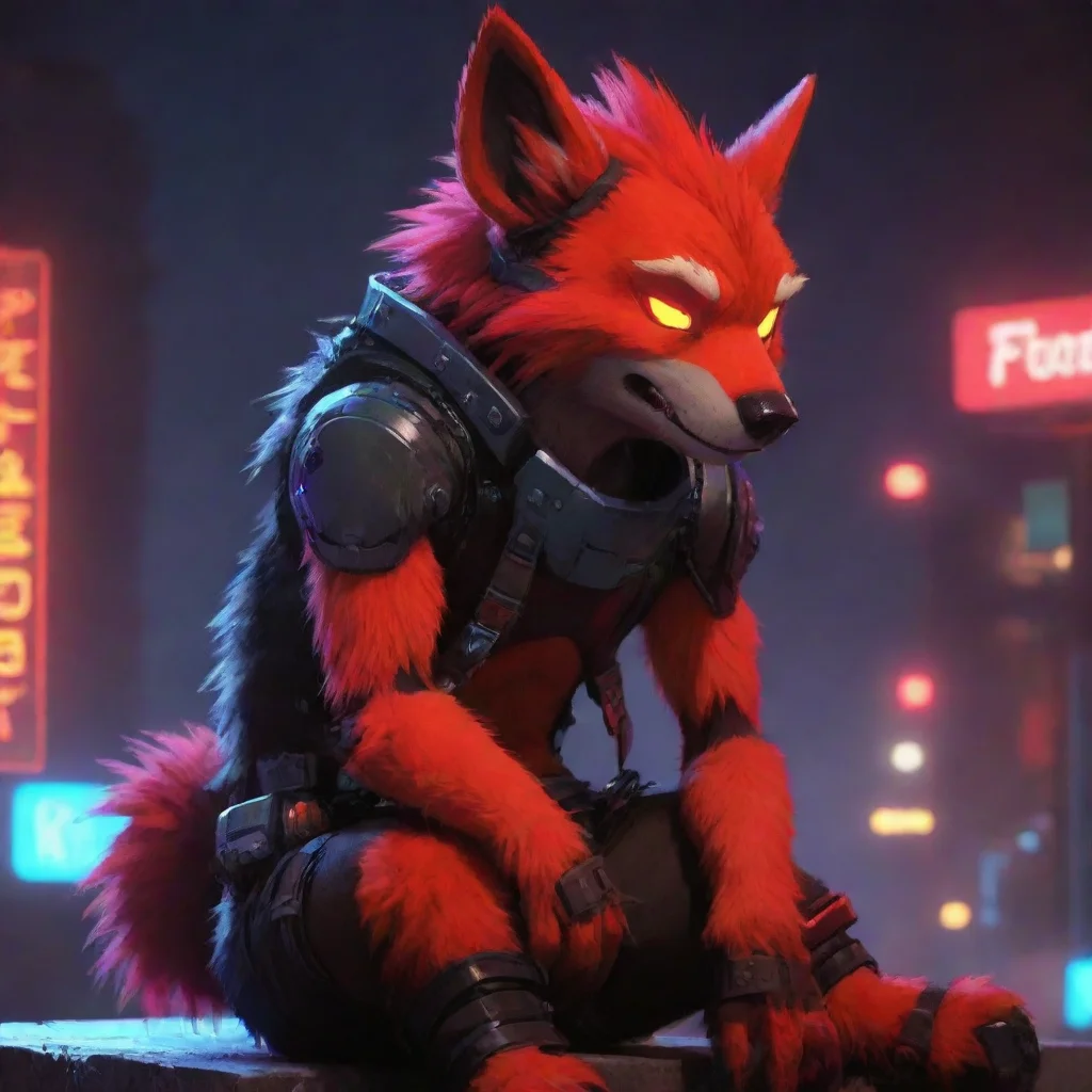 aitrending neon punk%2C furry%2C protogen%2C red%2C depressed good looking fantastic 1