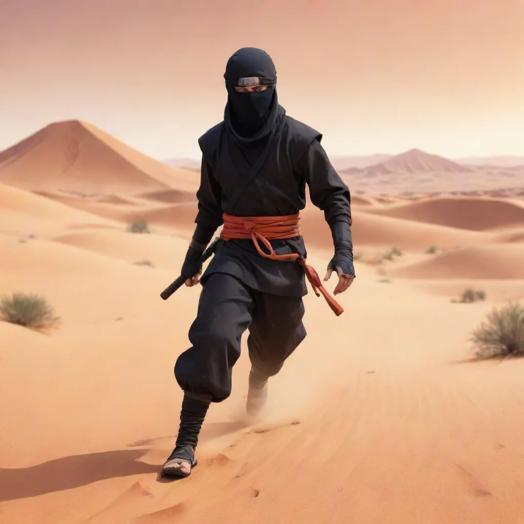 aitrending ninja in the desert in the naruto style  good looking fantastic 1