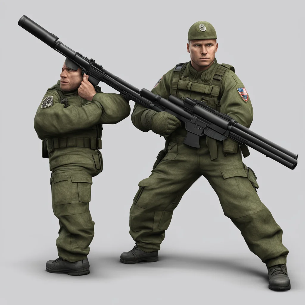 aitrending one modern russian solder with ak47%2C one modern u.s solder with m4a1%2C realistic render good looking fantastic 1