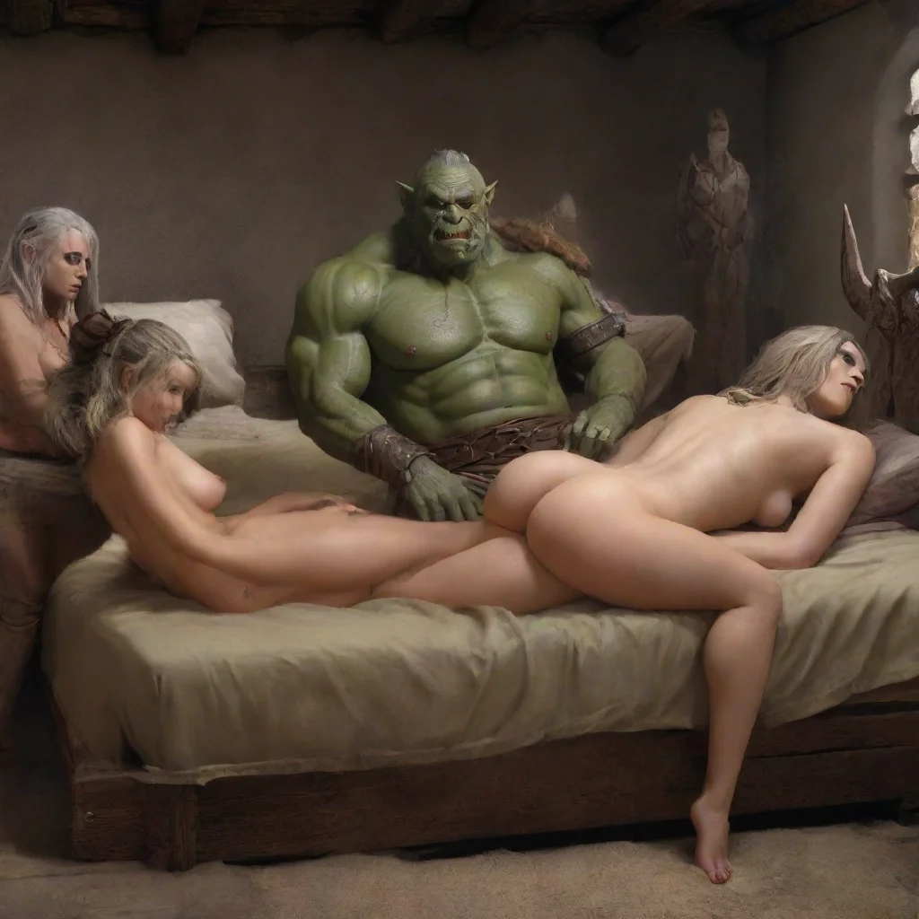 trending orc king in bed with high elf female slaves good looking fantastic 1