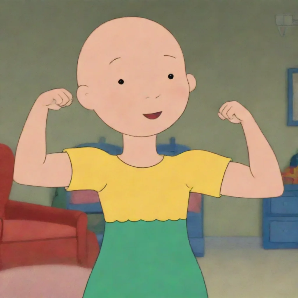 aitrending pbs kids%3A caillou%27s mommy biceps flex good looking fantastic 1