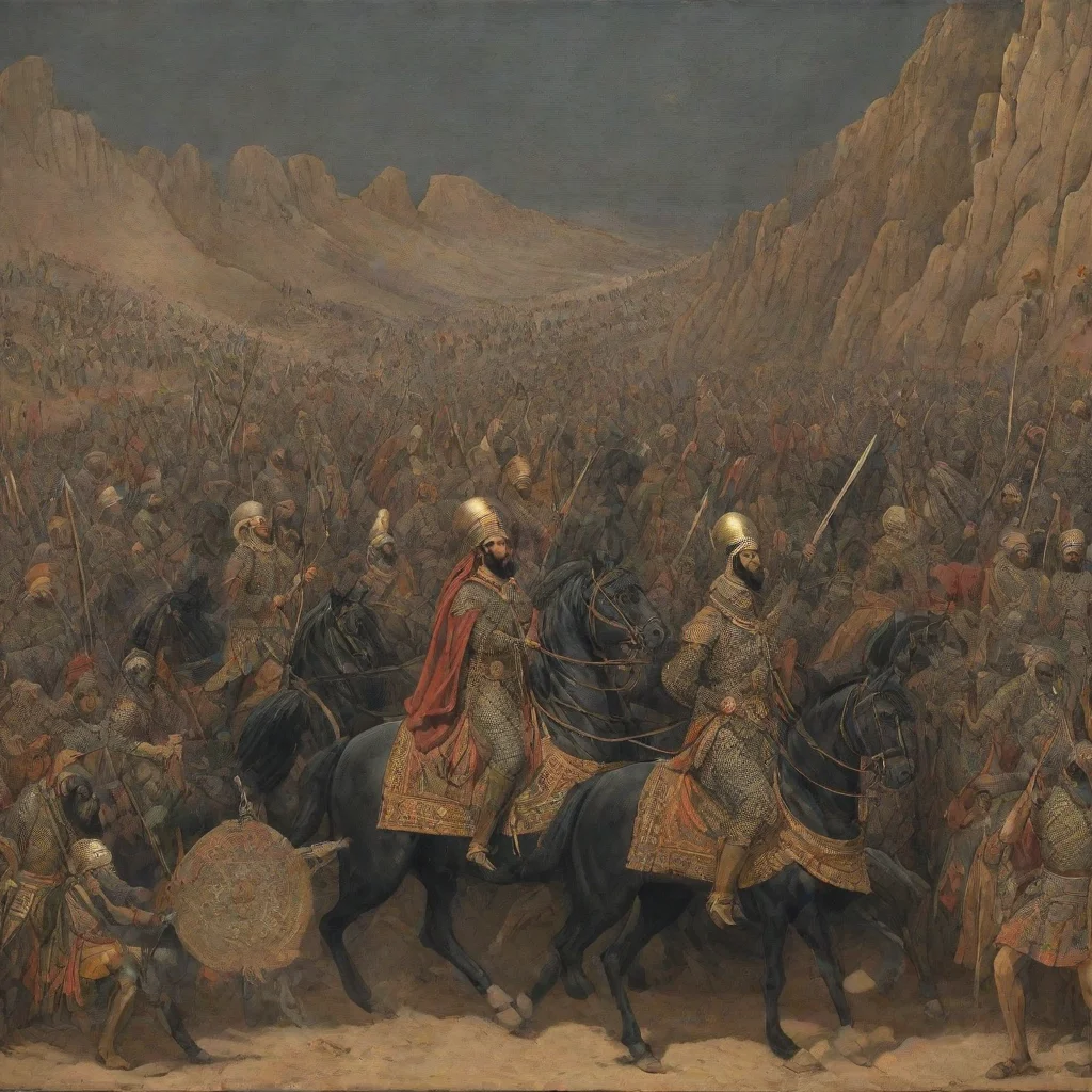aitrending persian army in persepolis with shahnameh cover art design art dark good looking fantastic 1