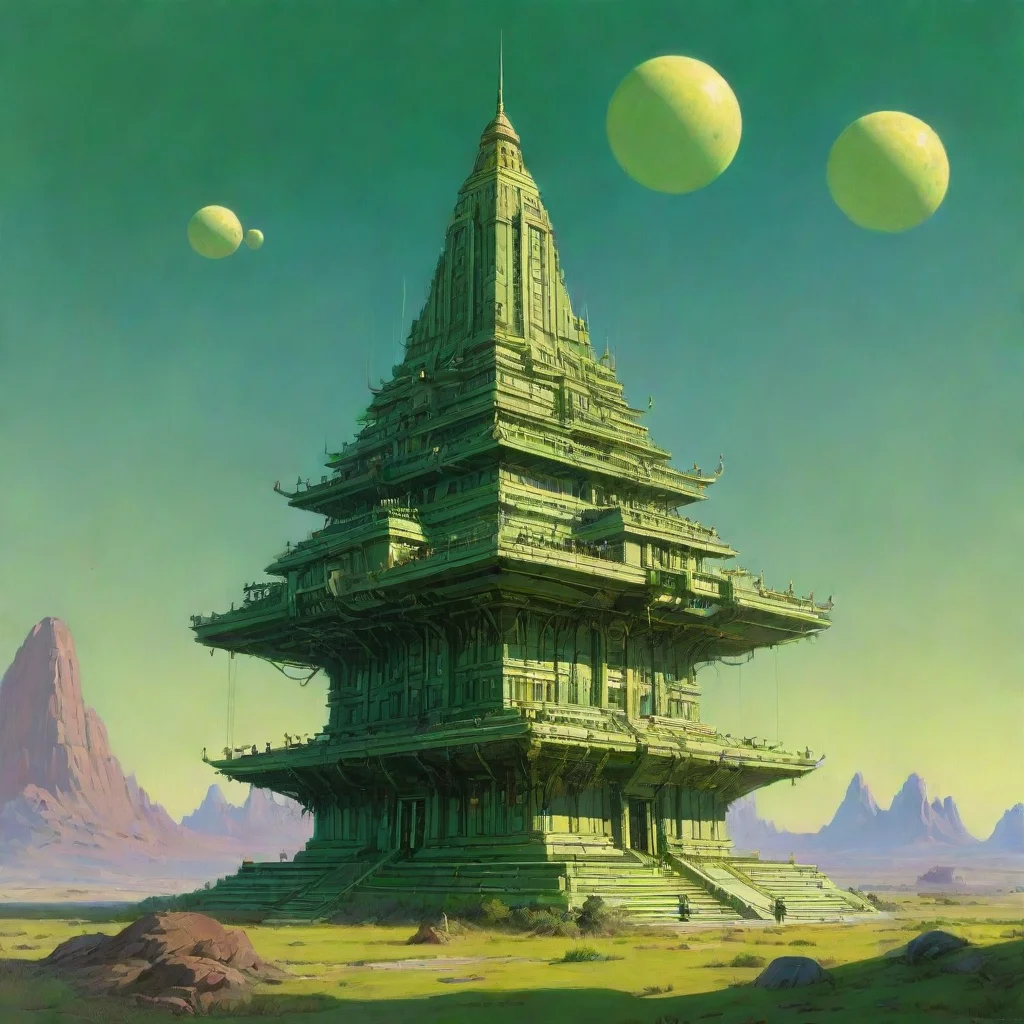 trending peter elson sci fi temple green yellowish good looking fantastic 1