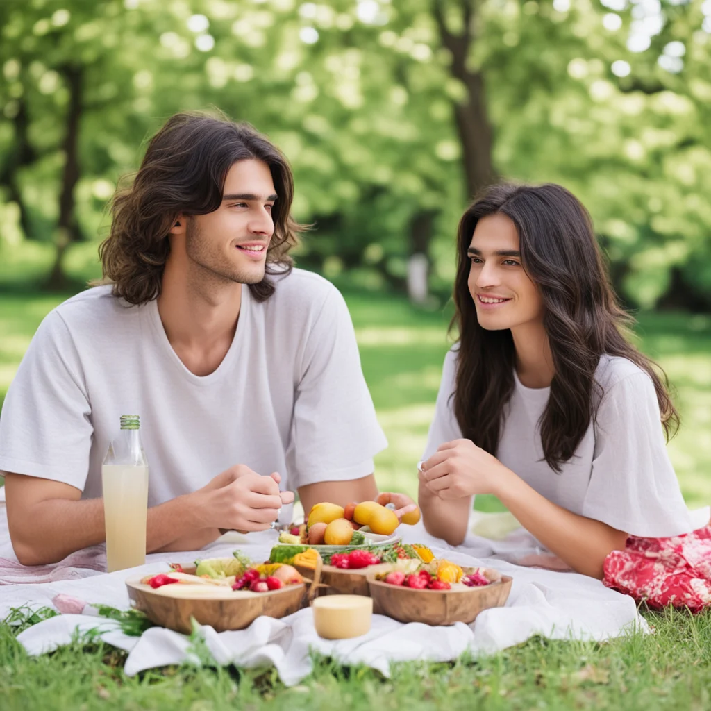 trending picnic between a 19 year old boy with light brown hair and a 22 year old women with long black hair and tan skin good looking fantastic 1