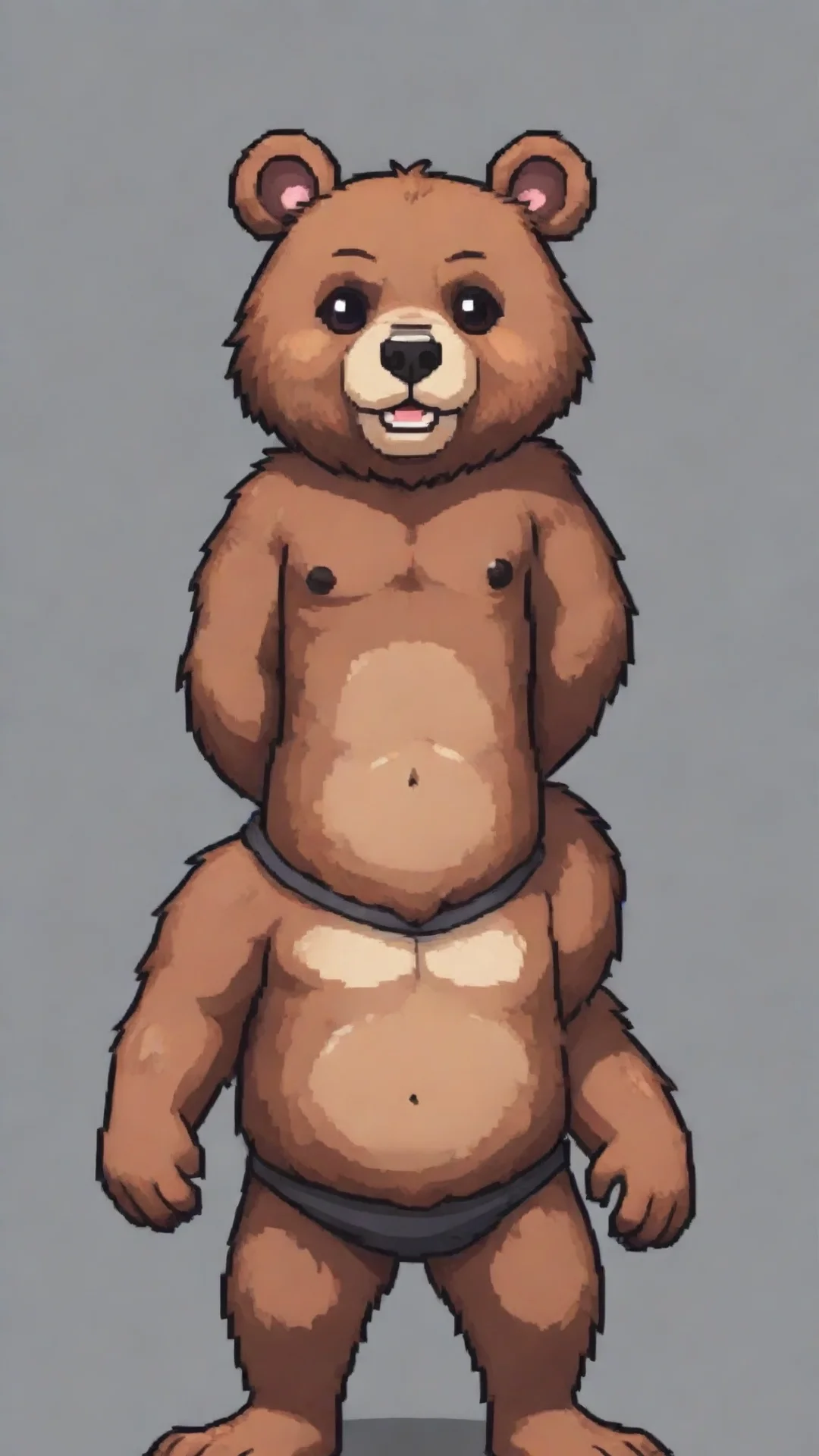 trending pixel art bara furry bear  good looking fantastic 1 tall