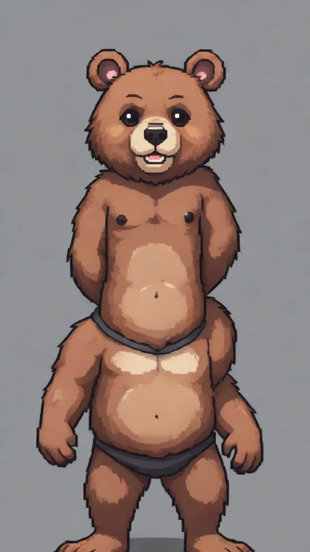 aitrending pixel art bara furry bear  good looking fantastic 1 tall