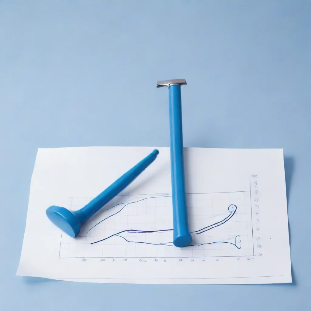 aitrending plain blue curve diagram with not realistic comic style hammer and a doctor%27s kit good looking fantastic 1