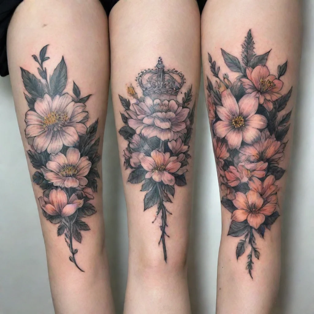 aitrending queen flowers fine line tattoo good looking fantastic 1