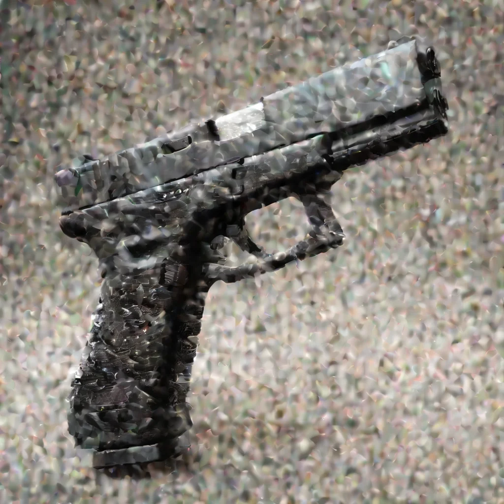 aitrending realistic%2C black glock pistol with silver muzzle and slider%2C highly detailed good looking fantastic 1