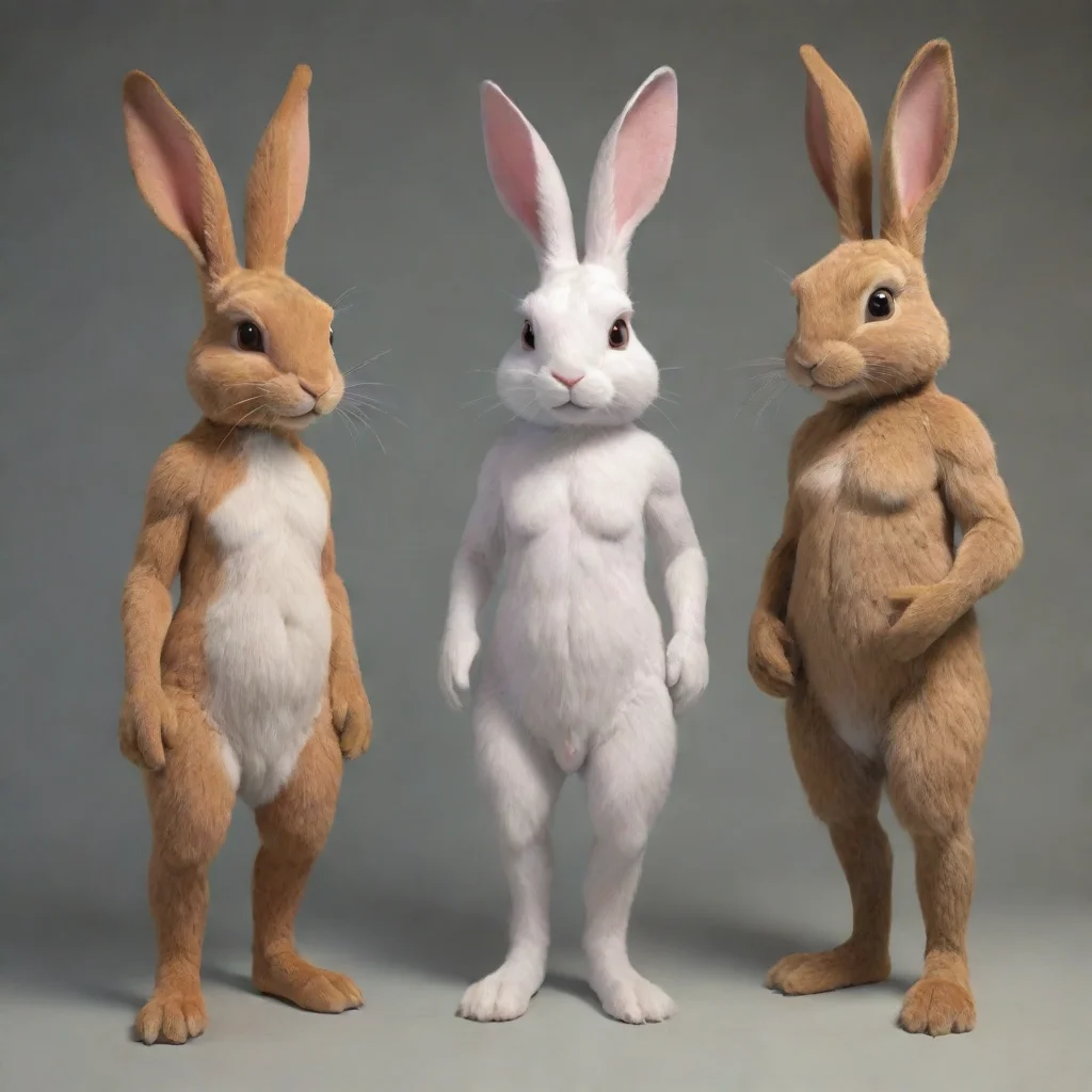 aitrending realistic person sized anthro rabbits good looking fantastic 1