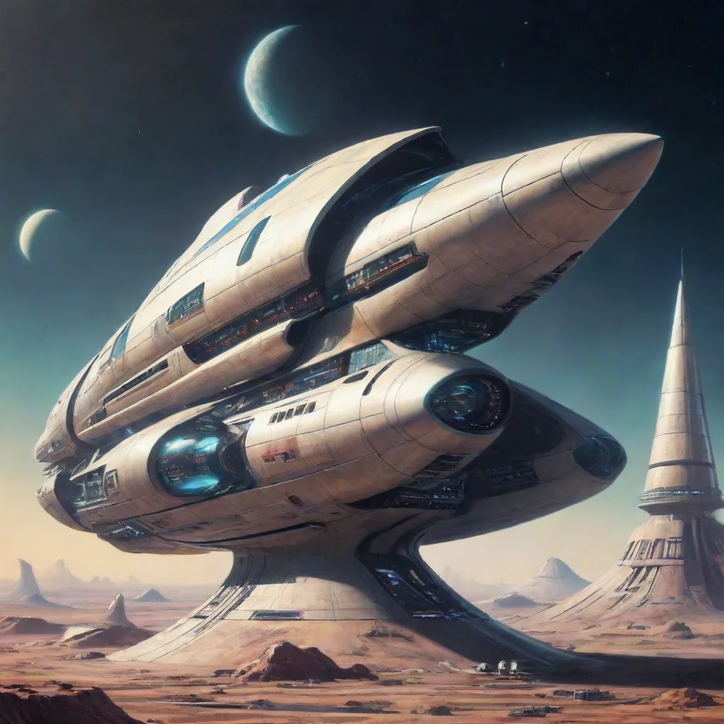 trending retro futuristic starship good looking fantastic 1