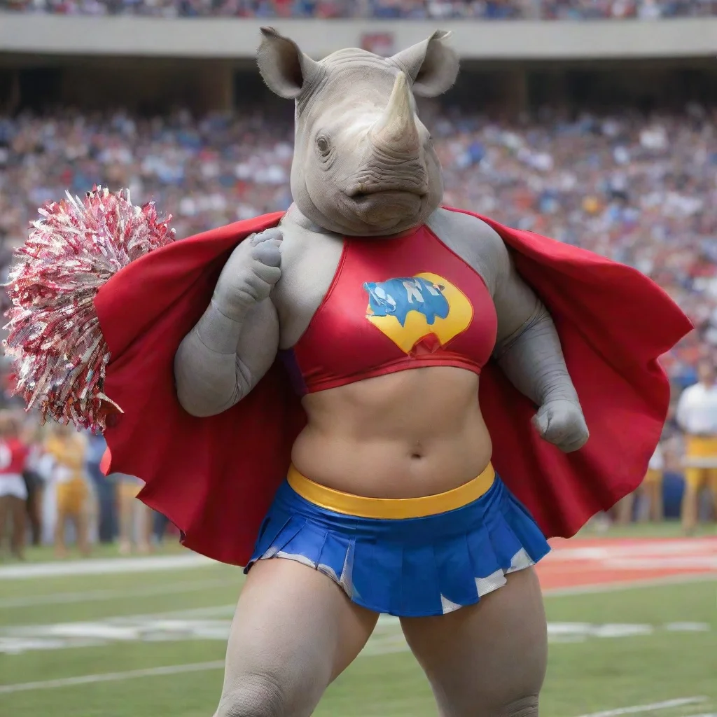 aitrending rhino cheerleader superhero  good looking fantastic 1