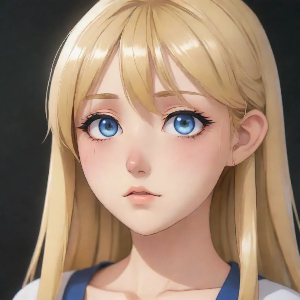 trending sad blonde anime girl with a teardrop. good looking fantastic 1